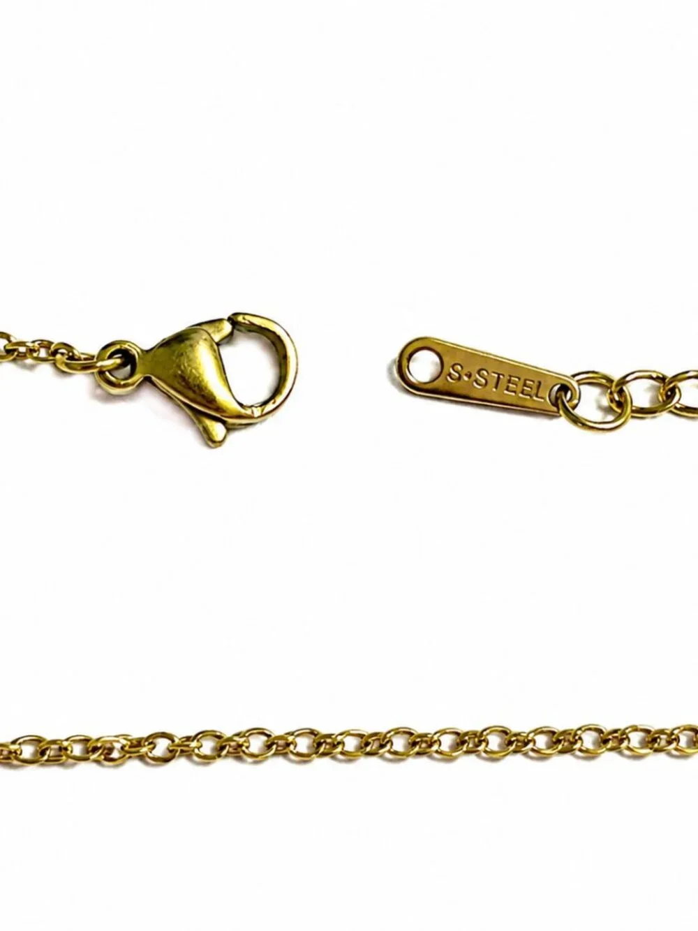 Gold Tone Stainless Steel Cable Chain Necklace 20